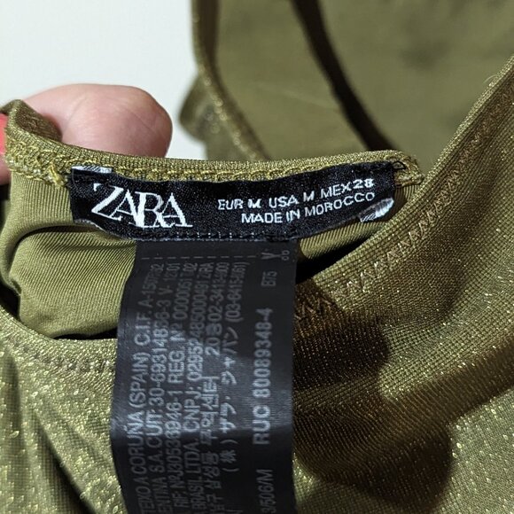 Zara - Green one piece swimsuit - size M - Picture 4 of 6